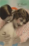 French Postcard, c. 1925 -Sweeter than the stolen kiss Are the granted kisses. -Bayard Taylor