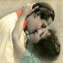 Download beautiful desktop wallpaper of antique romantic postcards