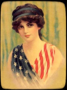 Quite a Bonza Sheila she is, this American Sheila -Image: Vintage postcard, circa WWI