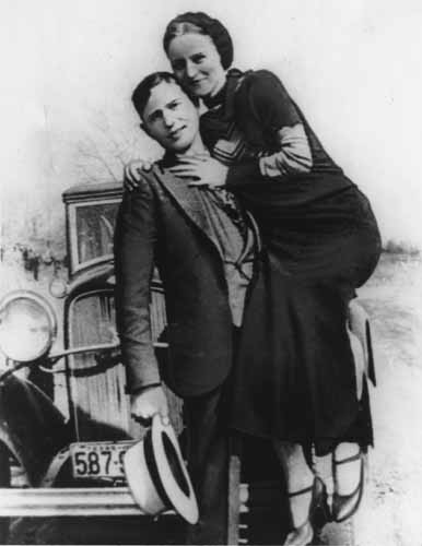 Bonnie Parker and Clyde Barrow. Gangsters. Lovers. c.1934