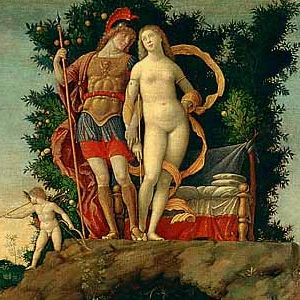Andrea Mantegna - The Parnassus,  Mars and Venus (Detail)
