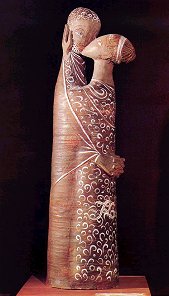 Philemon and Baucis, ceramic, Margit Kovács (Hungary, 1902-1977)
