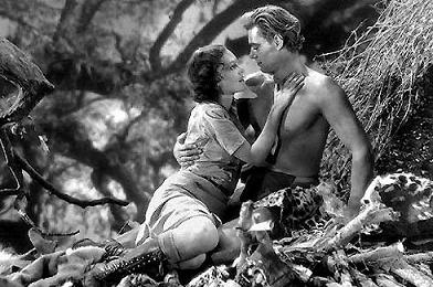 Tarzan and Jane portrayed by Johnny Weissmuller and Maureen O'Sullivan