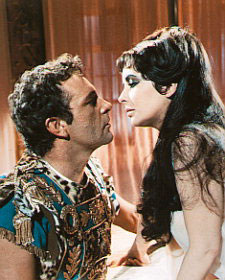 Elizabeth Taylor and Richard Burton as Cleopatra and Marc Antony