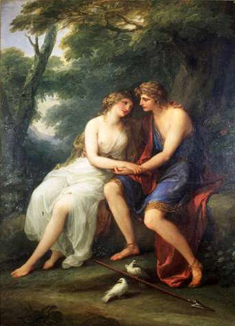 Venus and Adonis by Angelica Kauffman, 1786